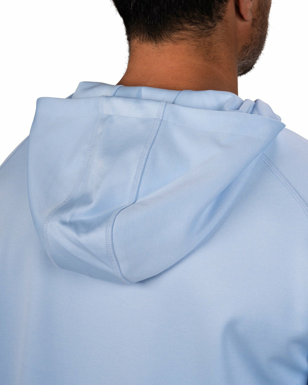 Black Clover Men's Quarter-Zip Light Blue Lightweight Hoodie