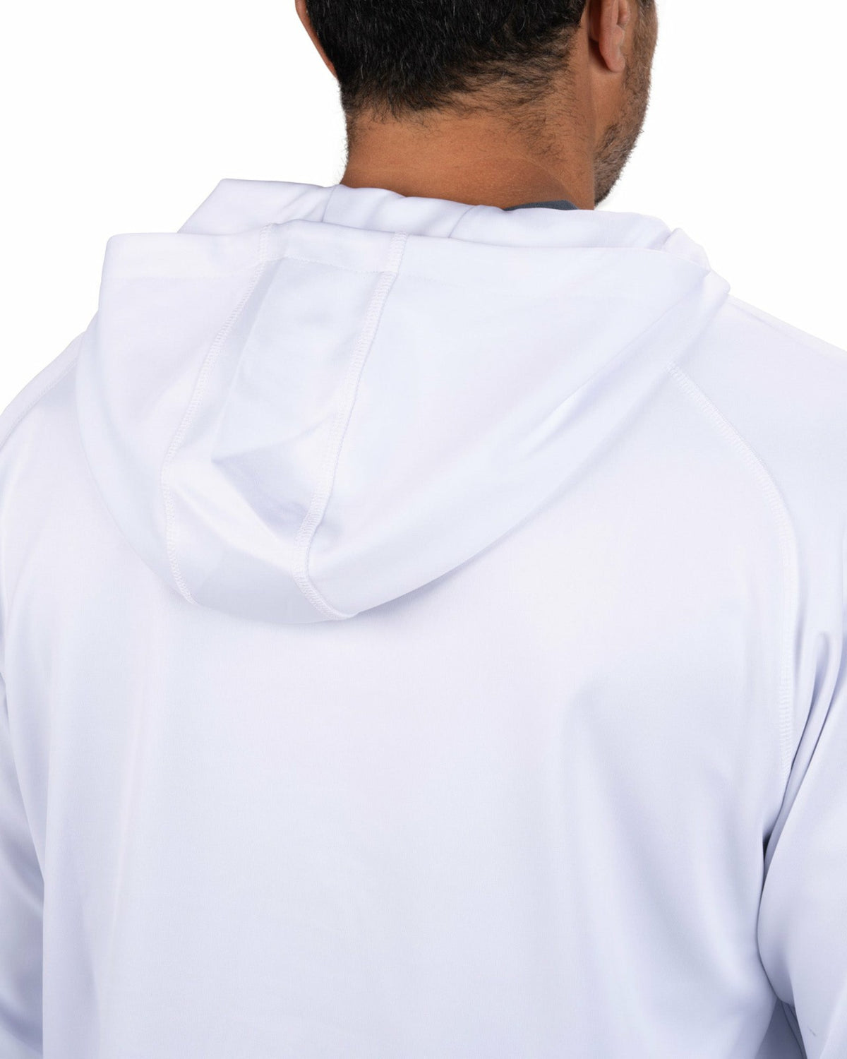 Black Clover Men's Quarter-Zip White Lightweight Hoodie