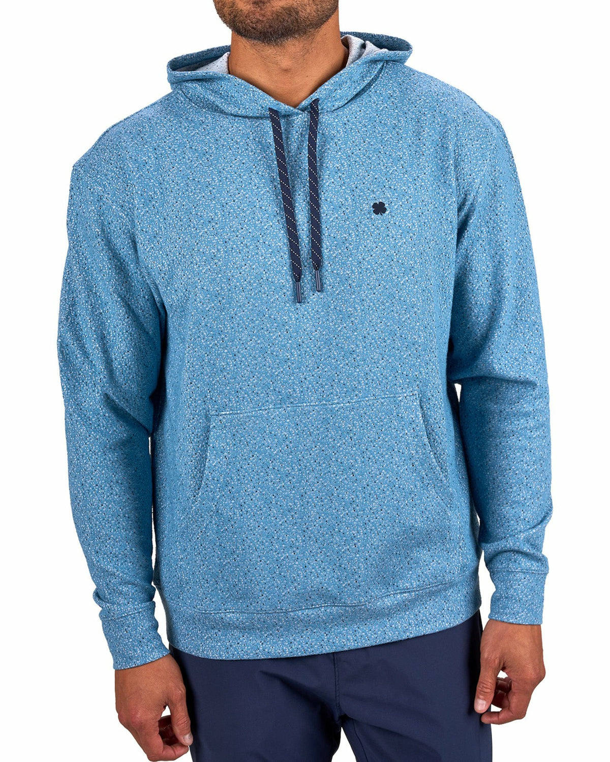 Black Clover Men's Blue Stylish Textured Hoodie