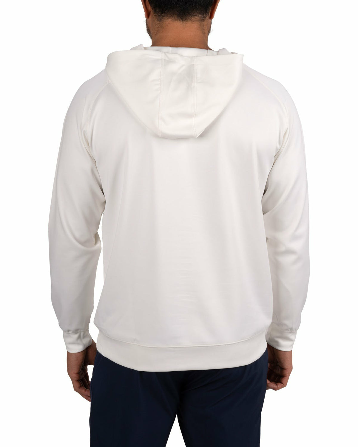 Black Clover Men's Quarter-Zip White Lightweight Hoodie