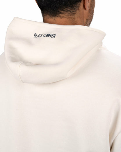 Black Clover Men's Comfortable Athletic White Hoodie
