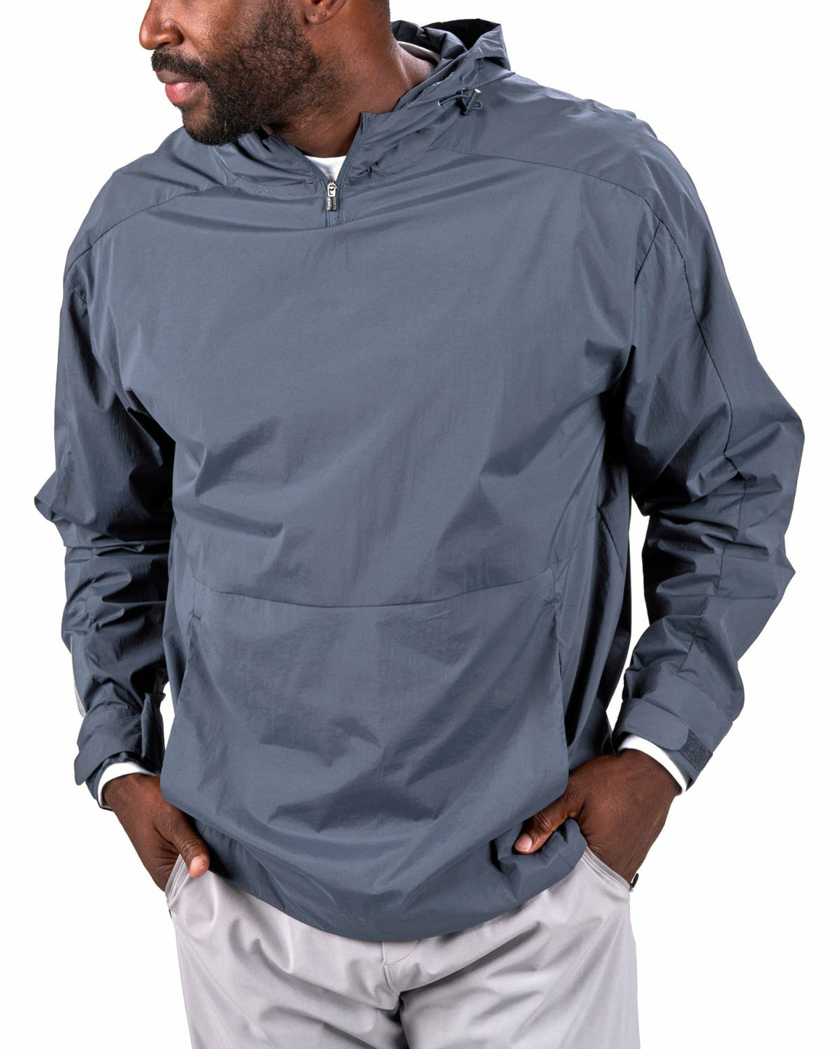 Black Clover Stylish Men's Windbreaker Rain Jacket in Dark Grey