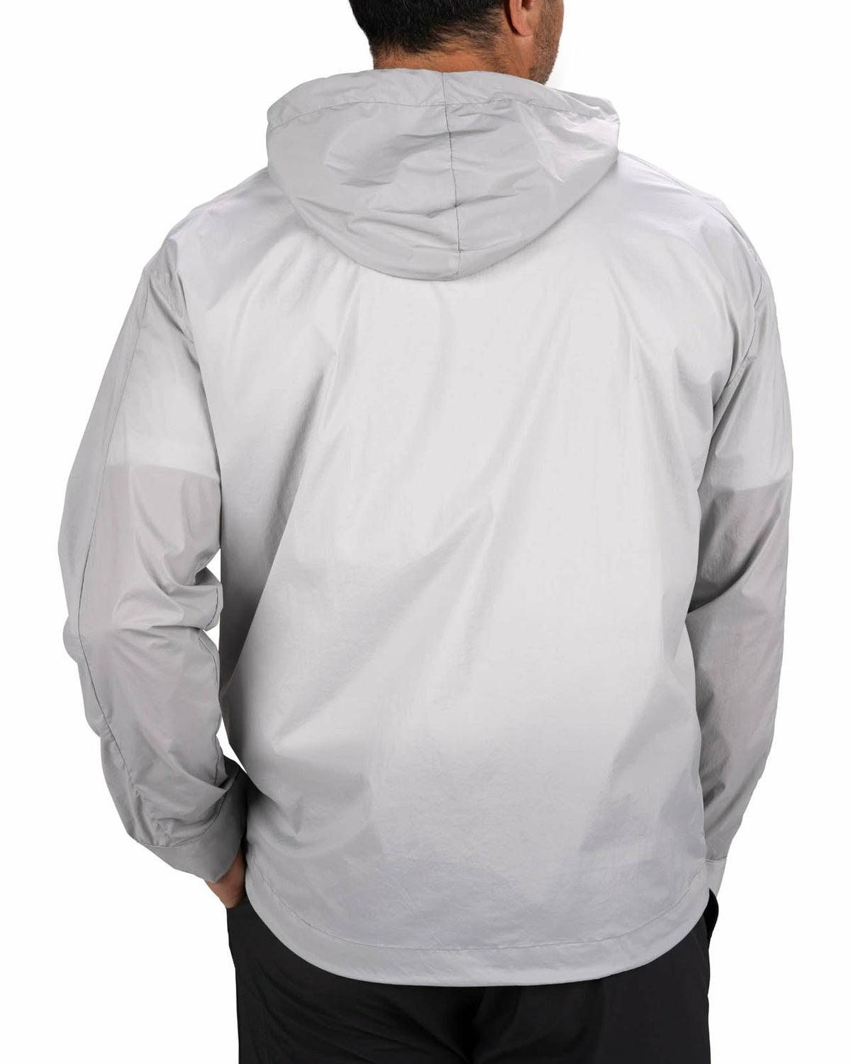 Black Clover Stylish Men's Windbreaker Rain Jacket in Light Grey