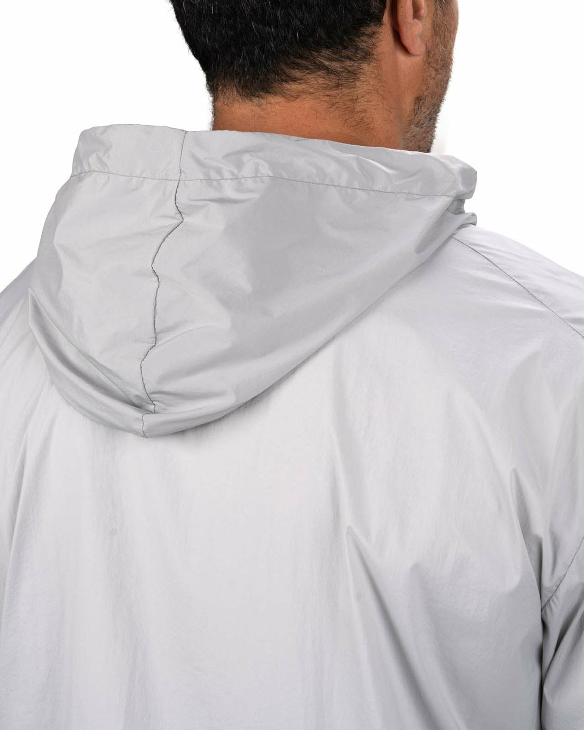 Black Clover Stylish Men's Windbreaker Rain Jacket in Light Grey
