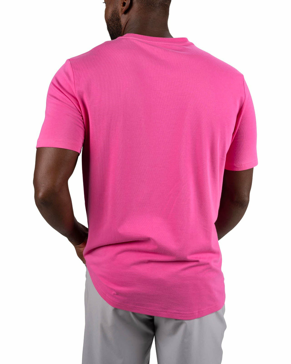 Black Clover Luxury Short-Sleeved Bright Pink Men's Pocket Tee