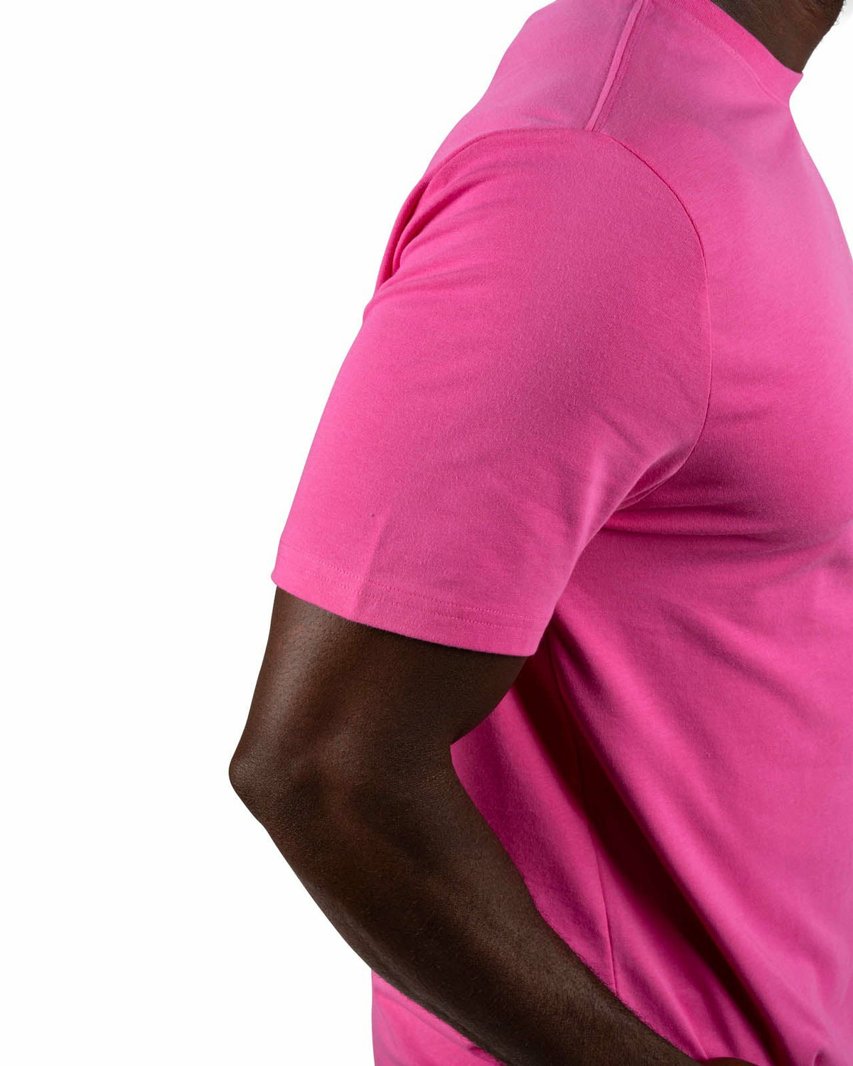 Black Clover Luxury Short-Sleeved Bright Pink Men's Pocket Tee