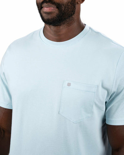 Black Clover Luxury Short-Sleeved Mint Green Men's Pocket Tee