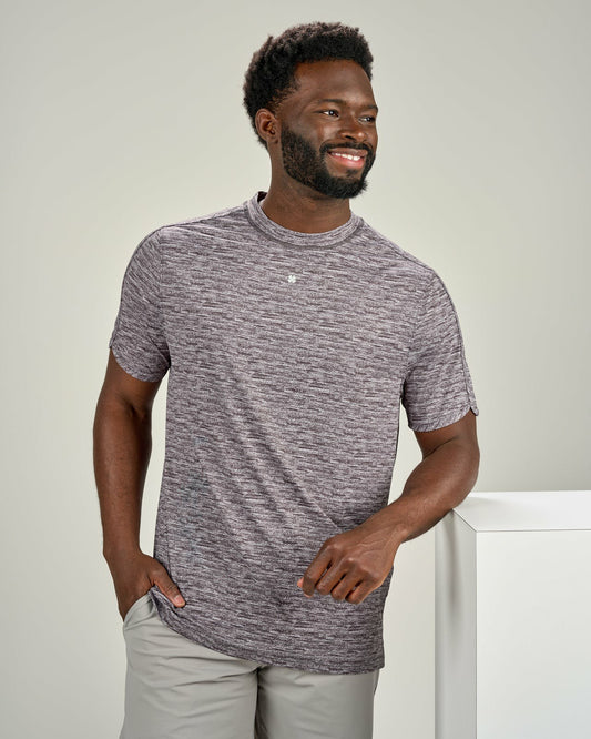 Black Clover Men's Light Grey Athletic Fit Tee for Gym and Performance