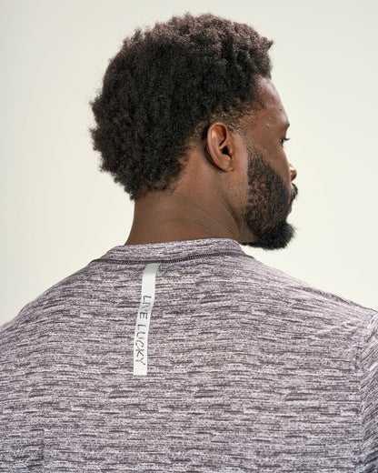 Black Clover Men's Light Grey Athletic Fit Tee for Gym and Performance