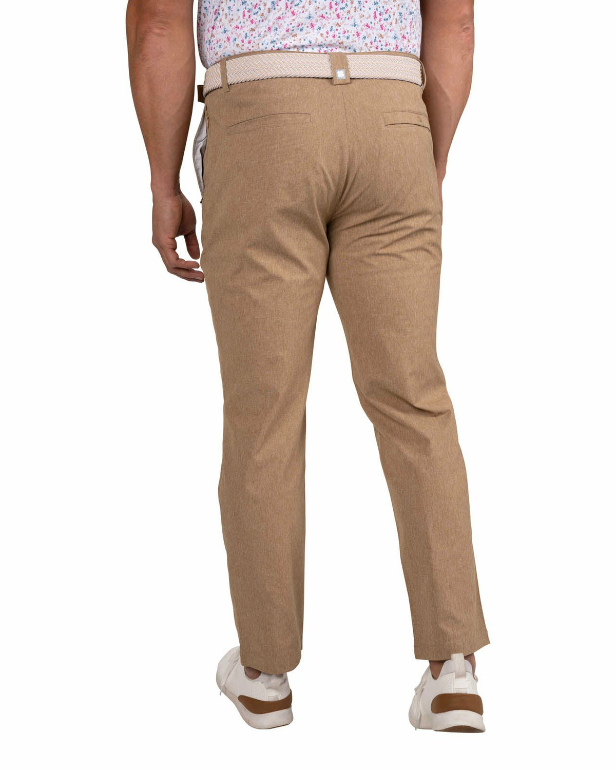 Black Clover Men's Textured Stretch Twill Khaki Dress Pants for Golf or Business