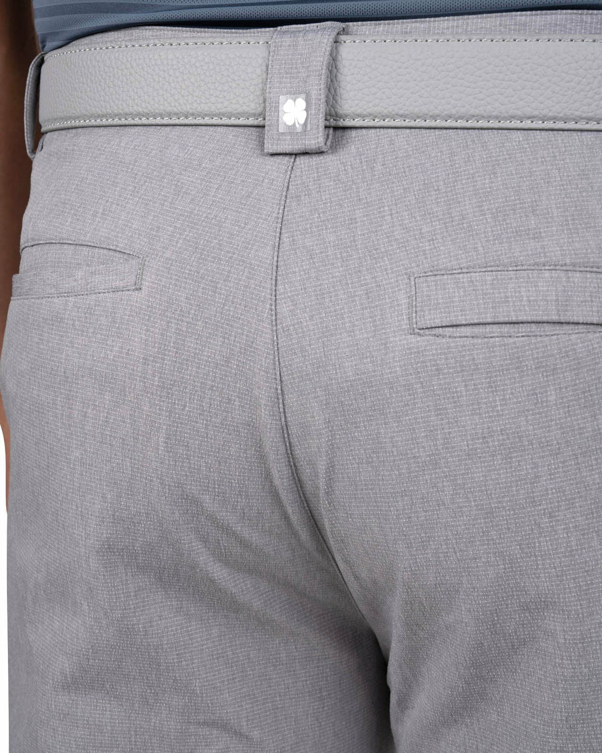 Black Clover Men's Textured Stretch Twill Grey Dress Pants for Golf or Business