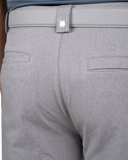 Black Clover Men's Textured Stretch Twill Grey Dress Pants for Golf or Business