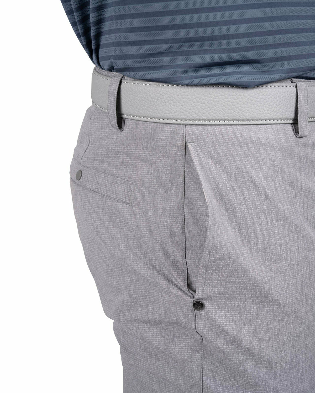 Black Clover Men's Textured Stretch Twill Grey Dress Pants for Golf or Business