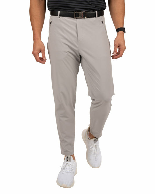 Black Clover Elevated Light Grey Athletic Joggers with Belt Loops