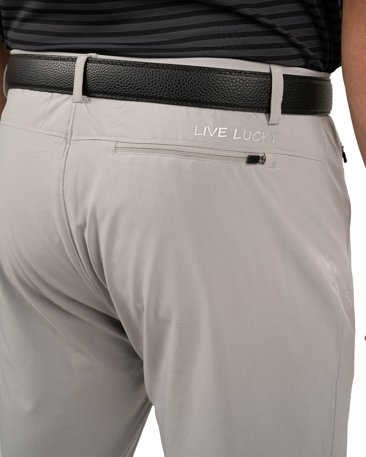 Black Clover Elevated Light Grey Athletic Joggers with Belt Loops