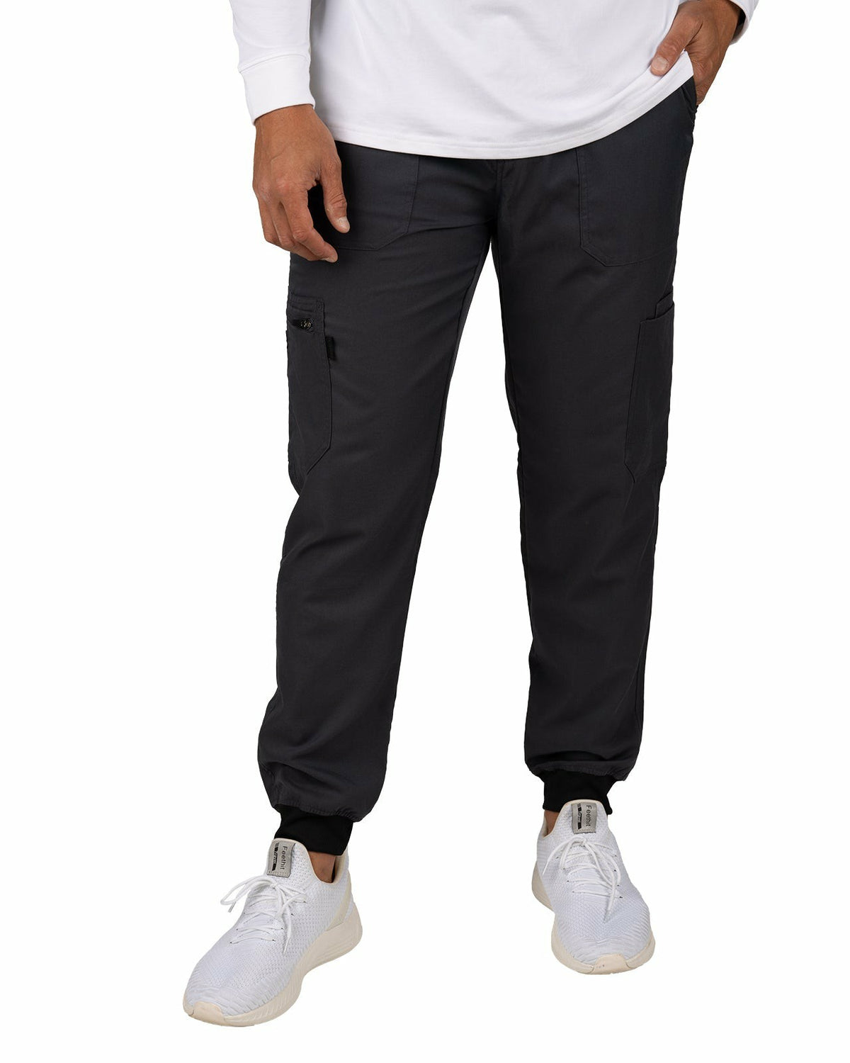 Black Clover Men's Twill Stretch Grey Loungewear Jogger