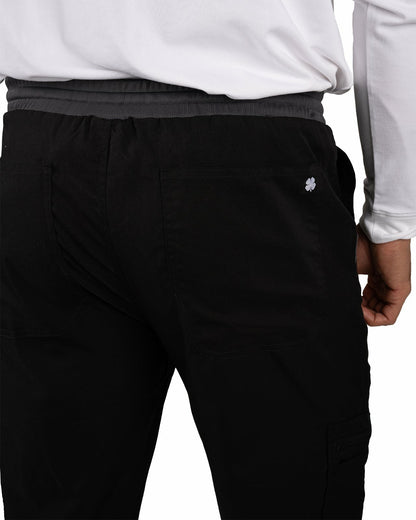 Black Clover Men's Twill Stretch Black Loungewear Jogger