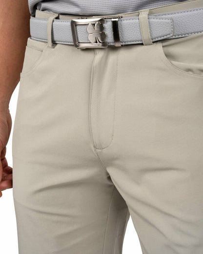 Black Clover Men's 9" Khaki 5-Pocket Stretch Twill Shorts for Golf or Office