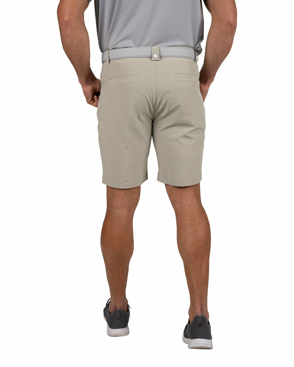 Black Clover Men's 9" Khaki 5-Pocket Stretch Twill Shorts for Golf or Office