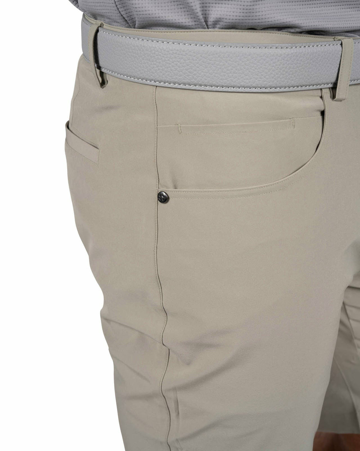Black Clover Men's 9" Khaki 5-Pocket Stretch Twill Shorts for Golf or Office