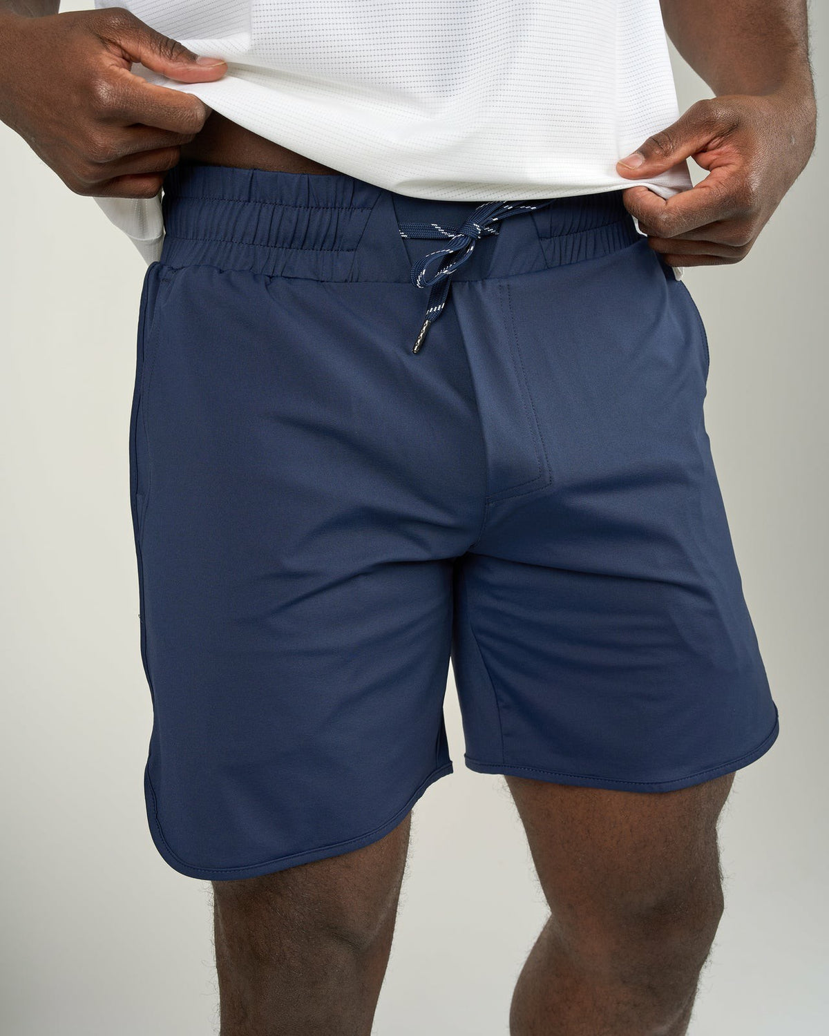 Black Clover Men's Navy Athletic Shorts for Gym and Performance