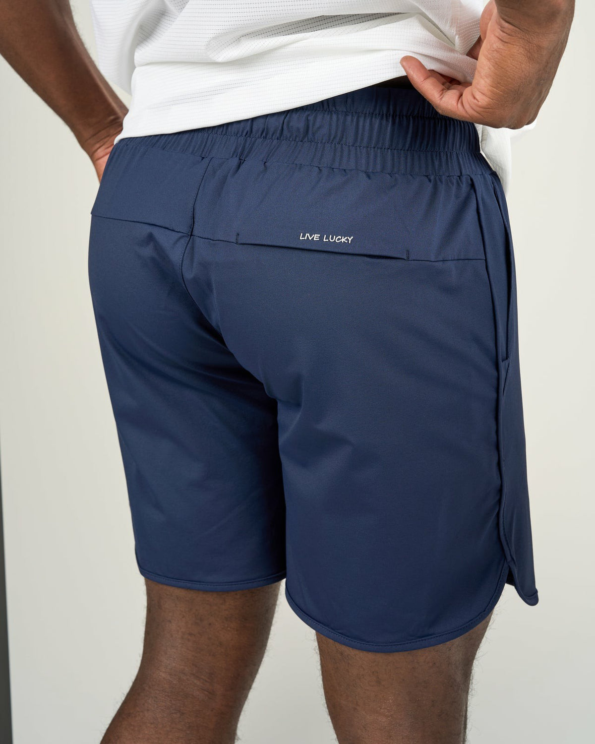 Black Clover Men's Navy Athletic Shorts for Gym and Performance
