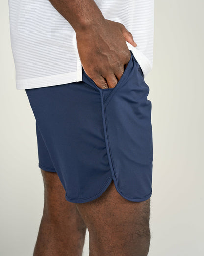 Black Clover Men's Navy Athletic Shorts for Gym and Performance