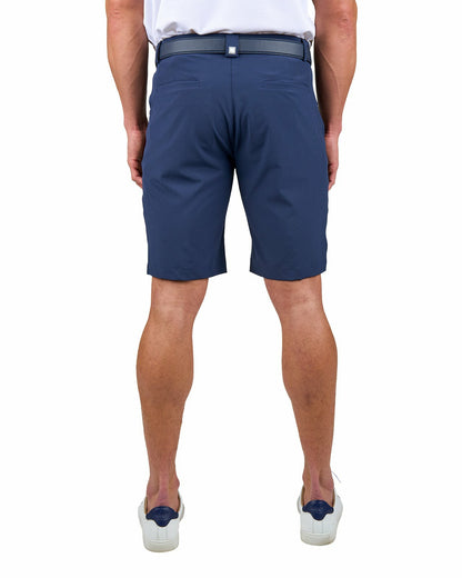 Black Clover Men's 9" Navy 5-Pocket Stretch Twill Shorts for Golf or Office