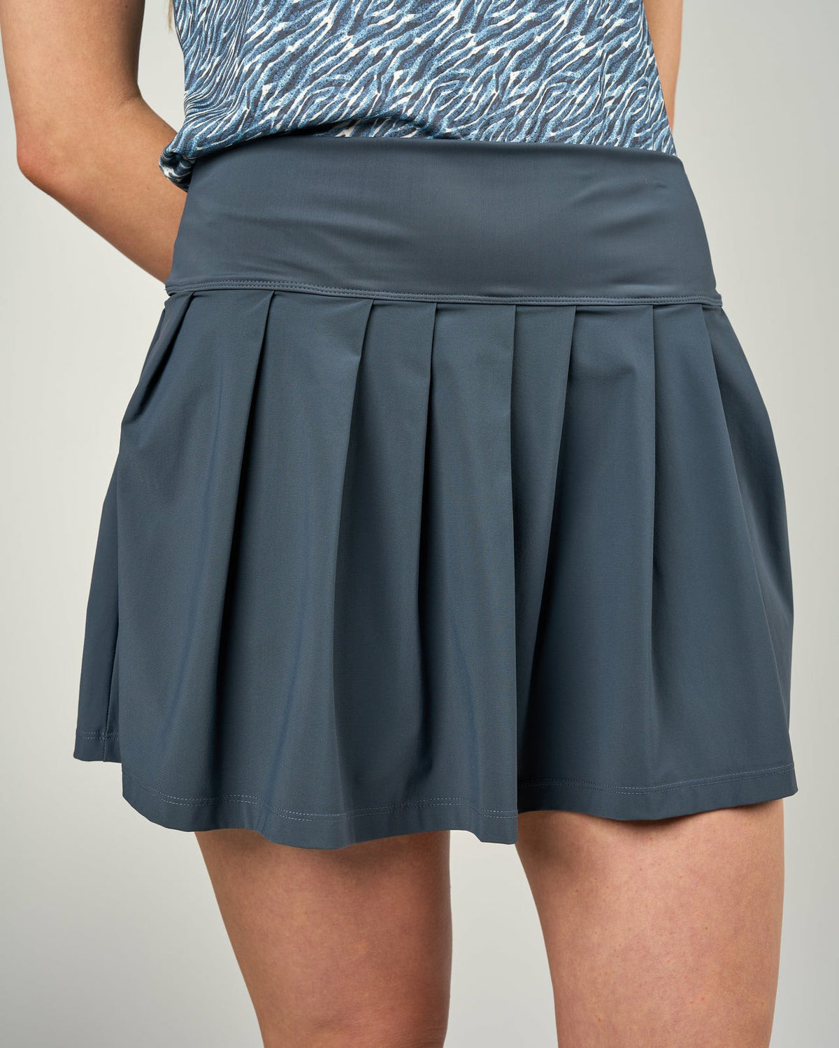 Black Clover Best Dark Grey Pleated Tennis Skort for Women