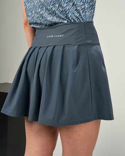Black Clover Best Dark Grey Pleated Tennis Skort for Women