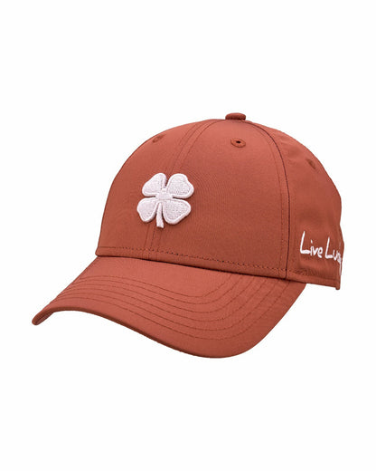 Black Clover Women's Dark Brown Golf and Lifestyle Hat With White Clover