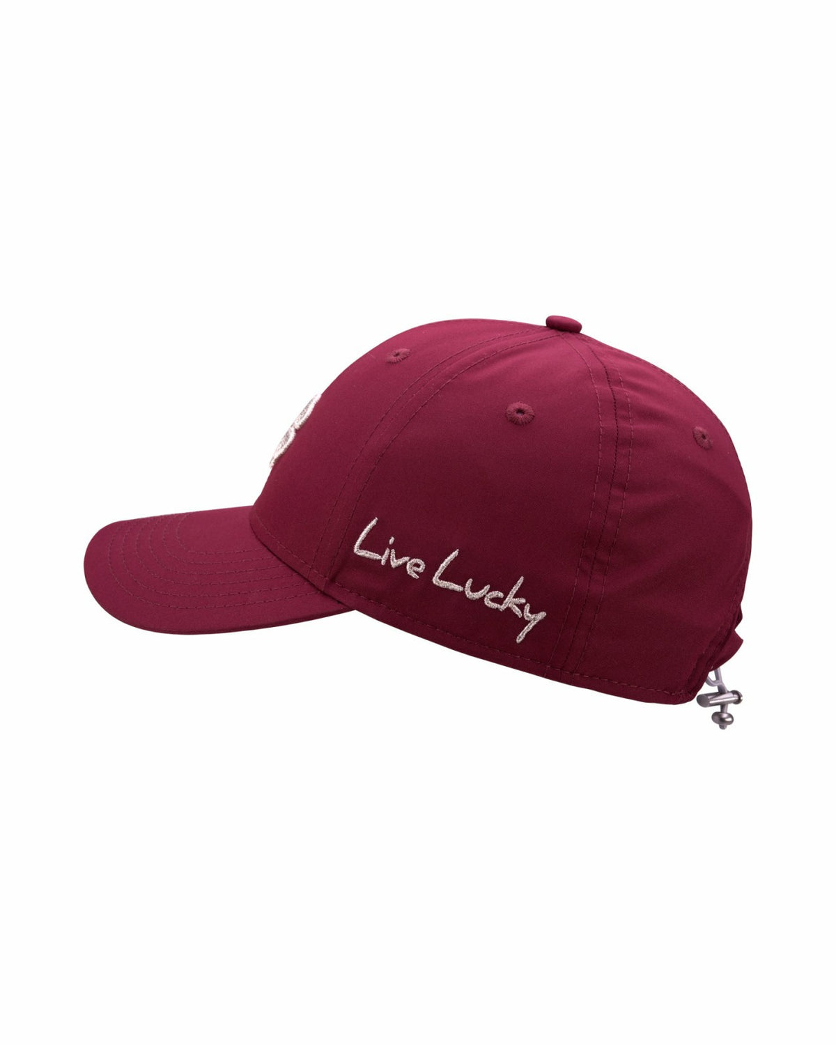 Black Clover Women's Maroon Golf and Lifestyle Hat With Silver Clover