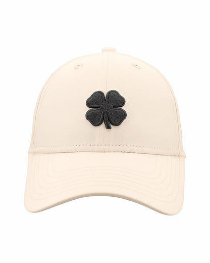 Black Clover Women's Cream Golf and Lifestyle Hat With Dark Grey Clover