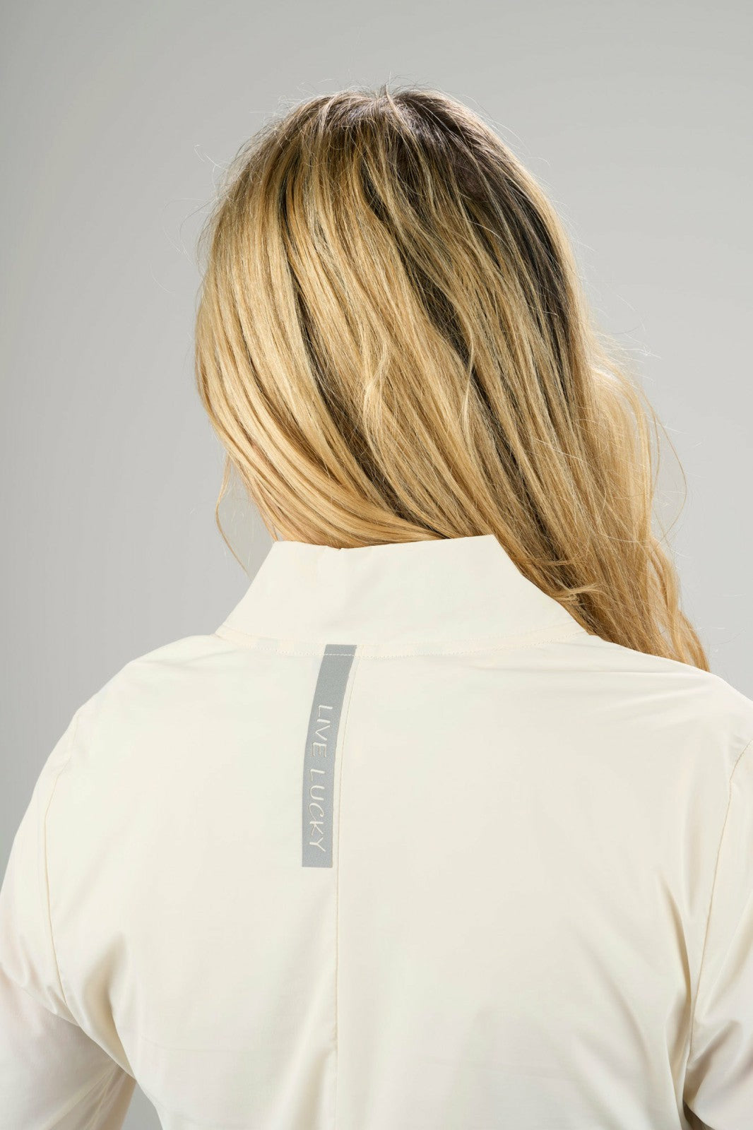 Black Clover Stylish Women's Windbreaker Rain Jacket in Cream