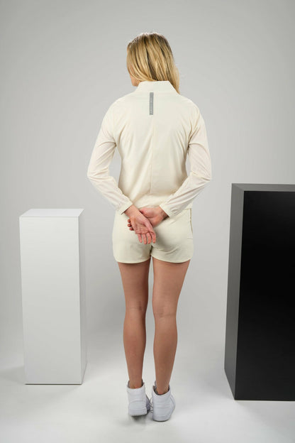 Black Clover Stylish Women's Windbreaker Rain Jacket in Cream