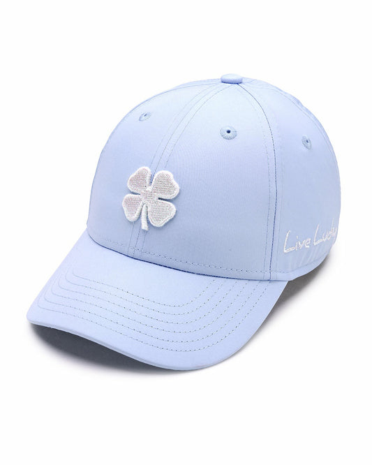 Black Clover Women's Light Blue Golf and Lifestyle Hat With White Clover