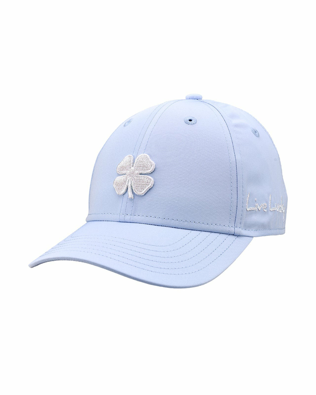 Black Clover Women's Light Blue Golf and Lifestyle Hat With White Clover