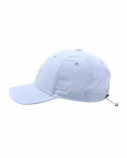 Black Clover Women's Light Blue Golf and Lifestyle Hat With White Clover