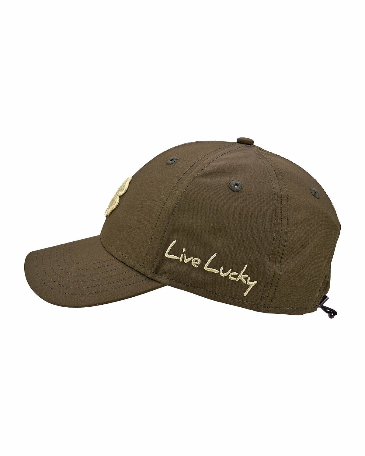Black Clover Women's Cream Golf and Lifestyle Hat With Dark Grey Clover