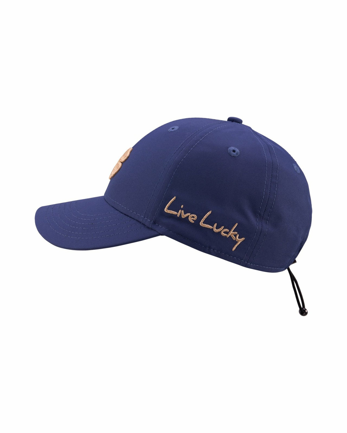 Black Clover Women's Navy Blue Golf and Lifestyle Hat With Gold Clover