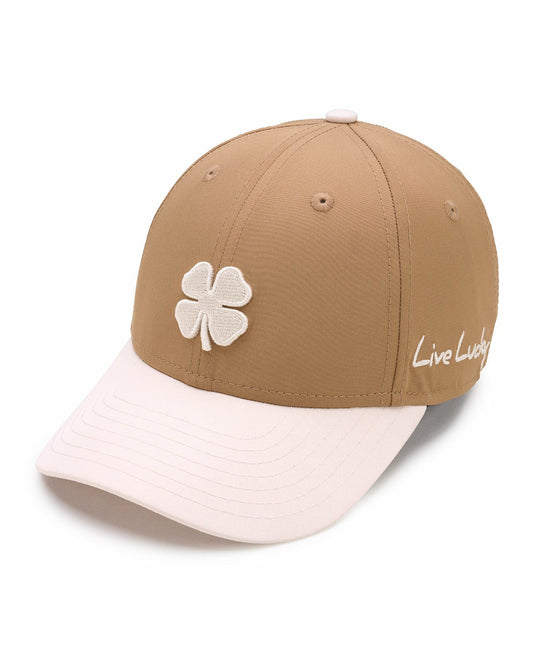 Black Clover Women's Light Brown Golf and Lifestyle Hat With Cream Clover