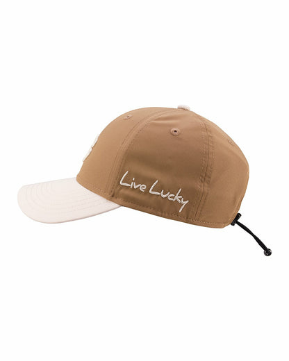 Black Clover Women's Light Brown Golf and Lifestyle Hat With Cream Clover