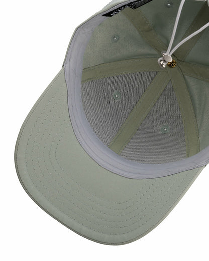 Black Clover Women's Adjustable Sage Green Hat with Silver Metallic 3D Clover