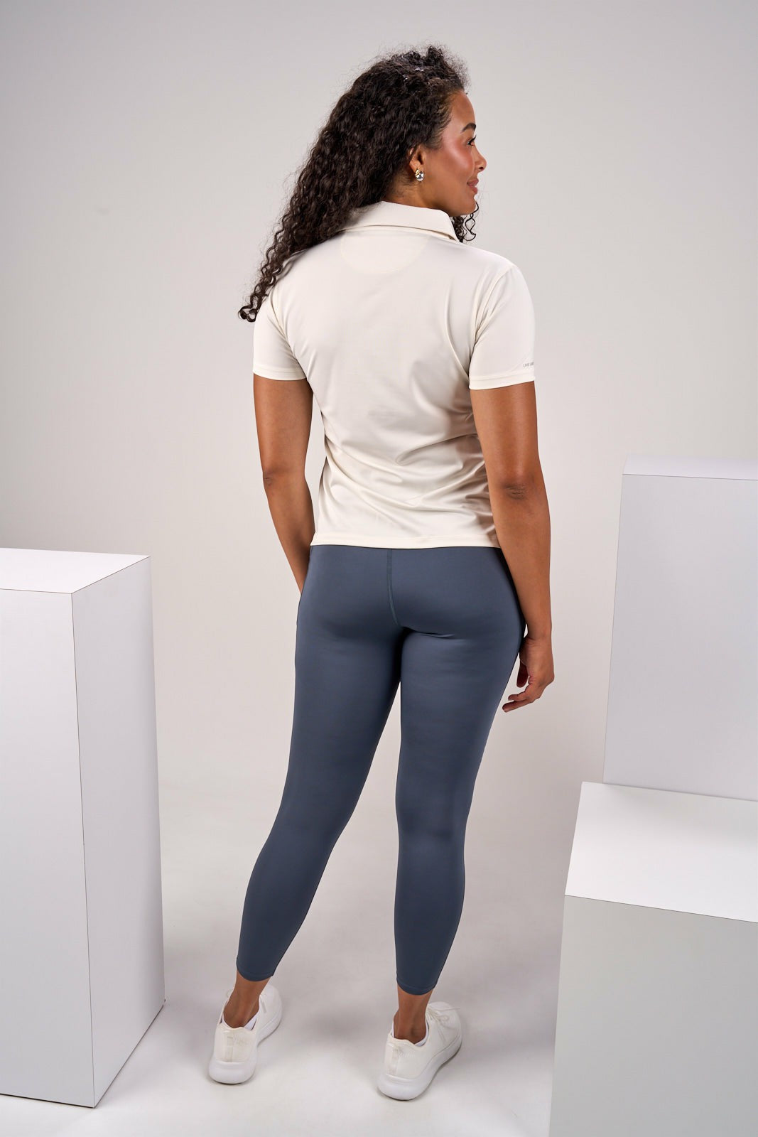 Black Clover Fitted Women's White Polo for Golf or Business