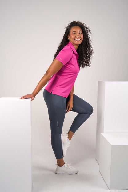 Black Clover Fitted Women's Pink Polo for Golf or Business
