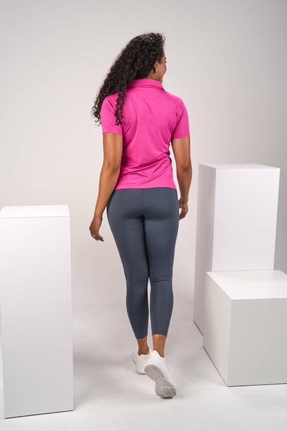 Black Clover Fitted Women's Pink Polo for Golf or Business