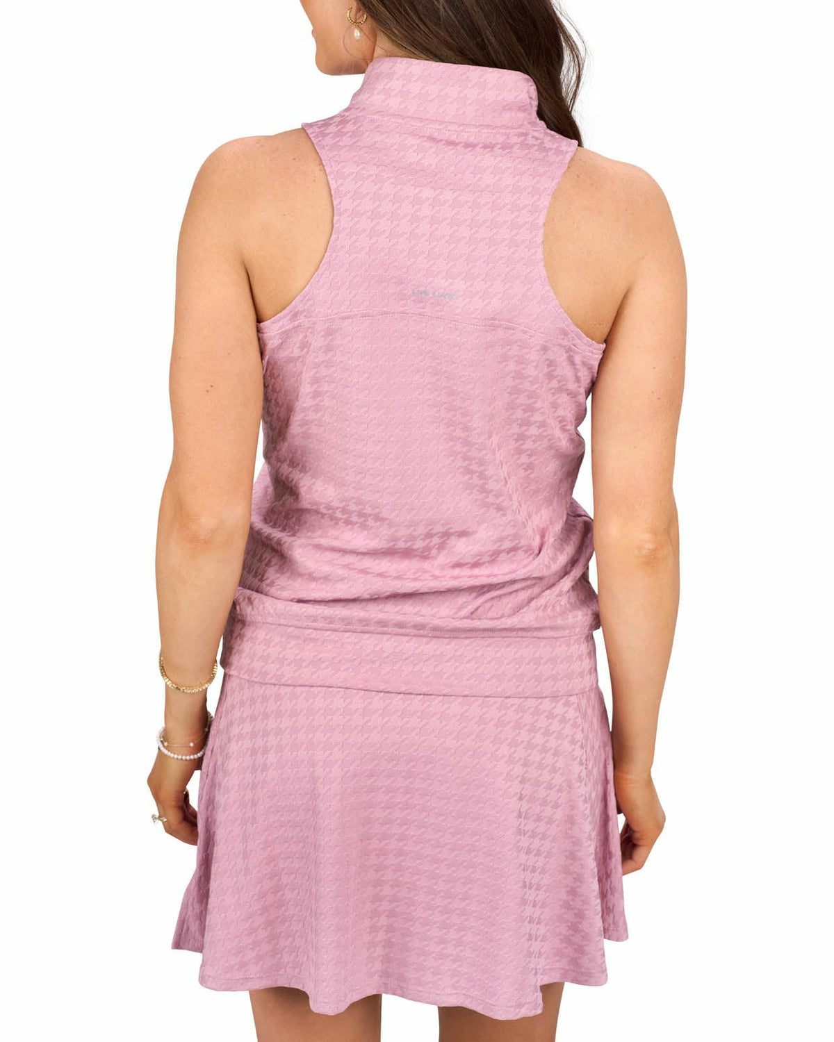 Black Clover Women's Herringbone Jacquard Pink Tennis Tank