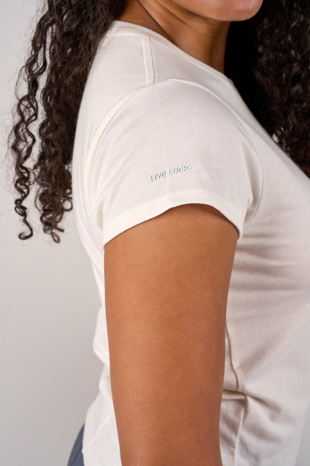 Black Clover Women's Soft Cream Athletic T-Shirt with Stretch