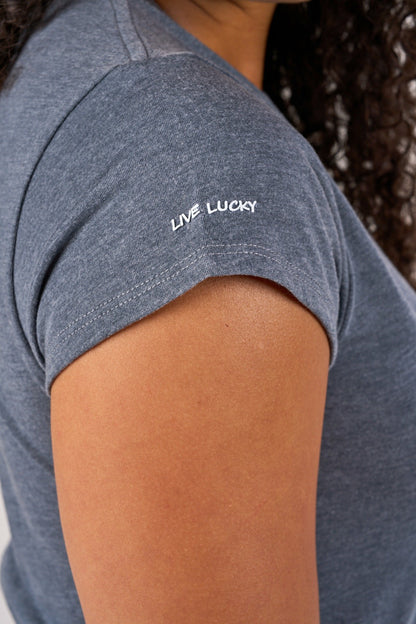 Black Clover Women's Soft Dark Grey Athletic T-Shirt with Stretch