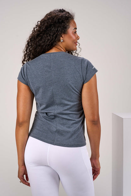 Black Clover Women's Soft Dark Grey Athletic T-Shirt with Stretch